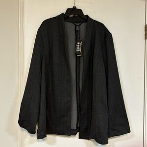 NWT Investment Signature Ponte Long Sleeve Open Front Jacket 2X office wear